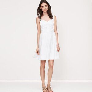 LOFT Embroidered White Grecian Sundress